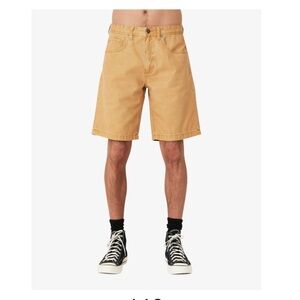 NWT COTTON ON Men's Loose Fit Shorts In Washed Biscuit Canvas